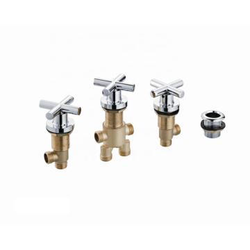 Hot sales modern brass bath sanitary ware hot cold mixer taps  water stop valve bathtub faucet